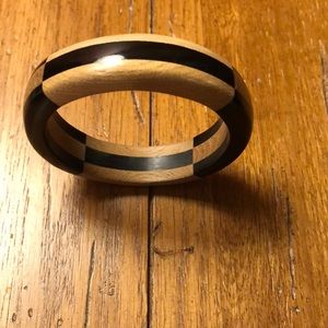 Handmade Ebony wood bangle bracelet